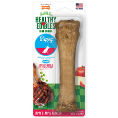Nylabone Healthy Edibles: os chiot agneau-pomme, longue durée et plaisir de mastication.