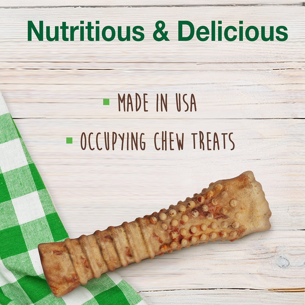 Nylabone Healthy Edibles os-mache-dinde-pomme, texture satisfaisante pour mastiquer