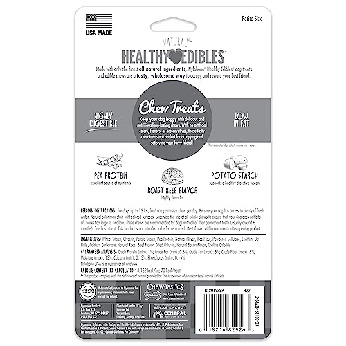 Paquet de 8 friandises Nylabone Healthy Edibles, pratique pour le stockage et l’usage répété.