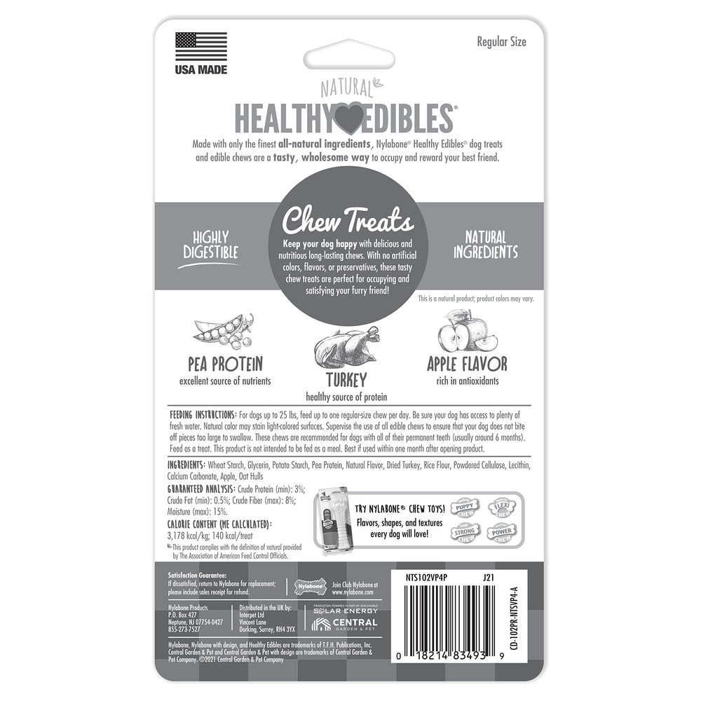 Nylabone Healthy Edibles – sans colorants artificiels, couleur naturelle.