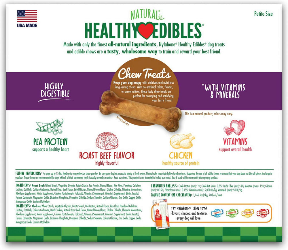 Nylabone Healthy Edibles saveur poulet, récompense idéale.