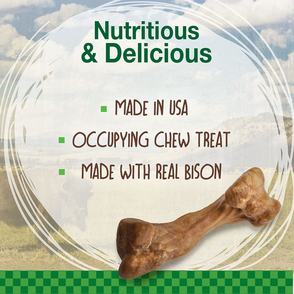 Nylabone Healthy Edibles Wild – goût authentique de bison pour une mastication plaisante.