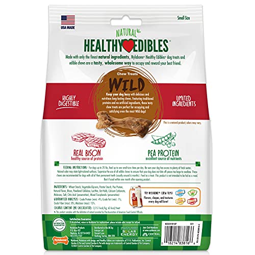 Nylabone Healthy Edibles Wild – matériaux naturels et formulation sûre pour petits chiens.