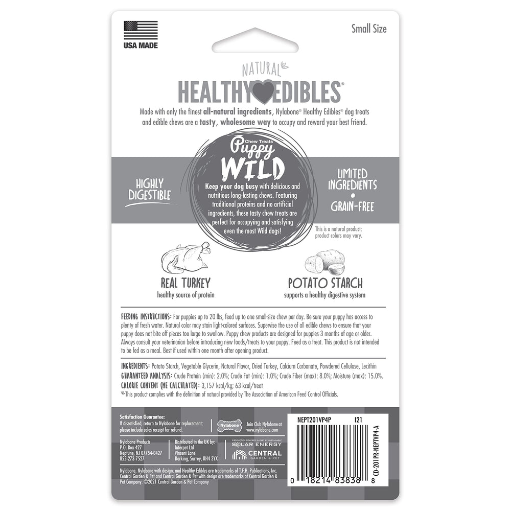 Nylabone Healthy Edibles WILD – DHA: soutien potentiel au cerveau et à la vision.