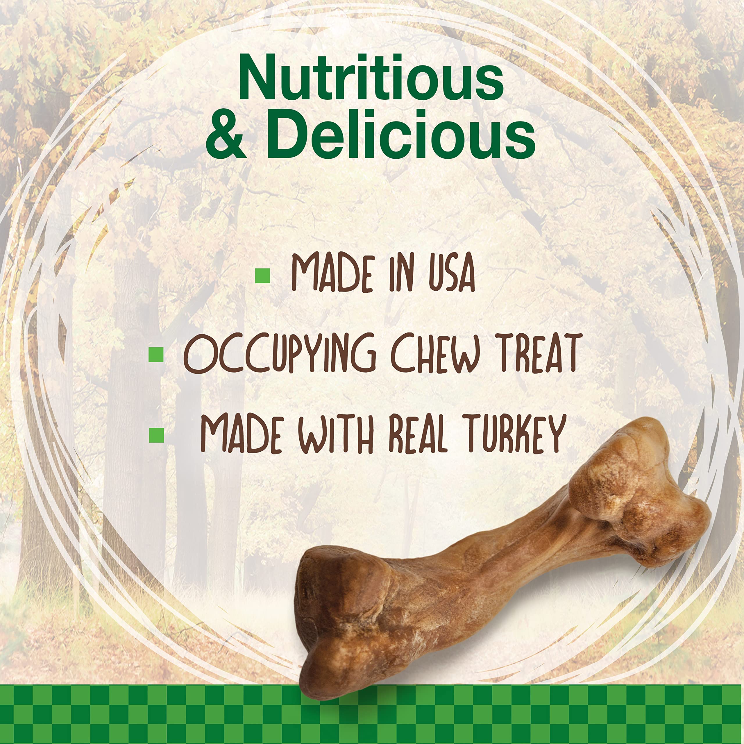 Nylabone Healthy Edibles WILD – os dinde durable: mastication longue durée pour chiots.
