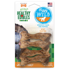 Nylabone Healthy Edibles WILD – os dinde petit: mastication adaptée pour chiots.