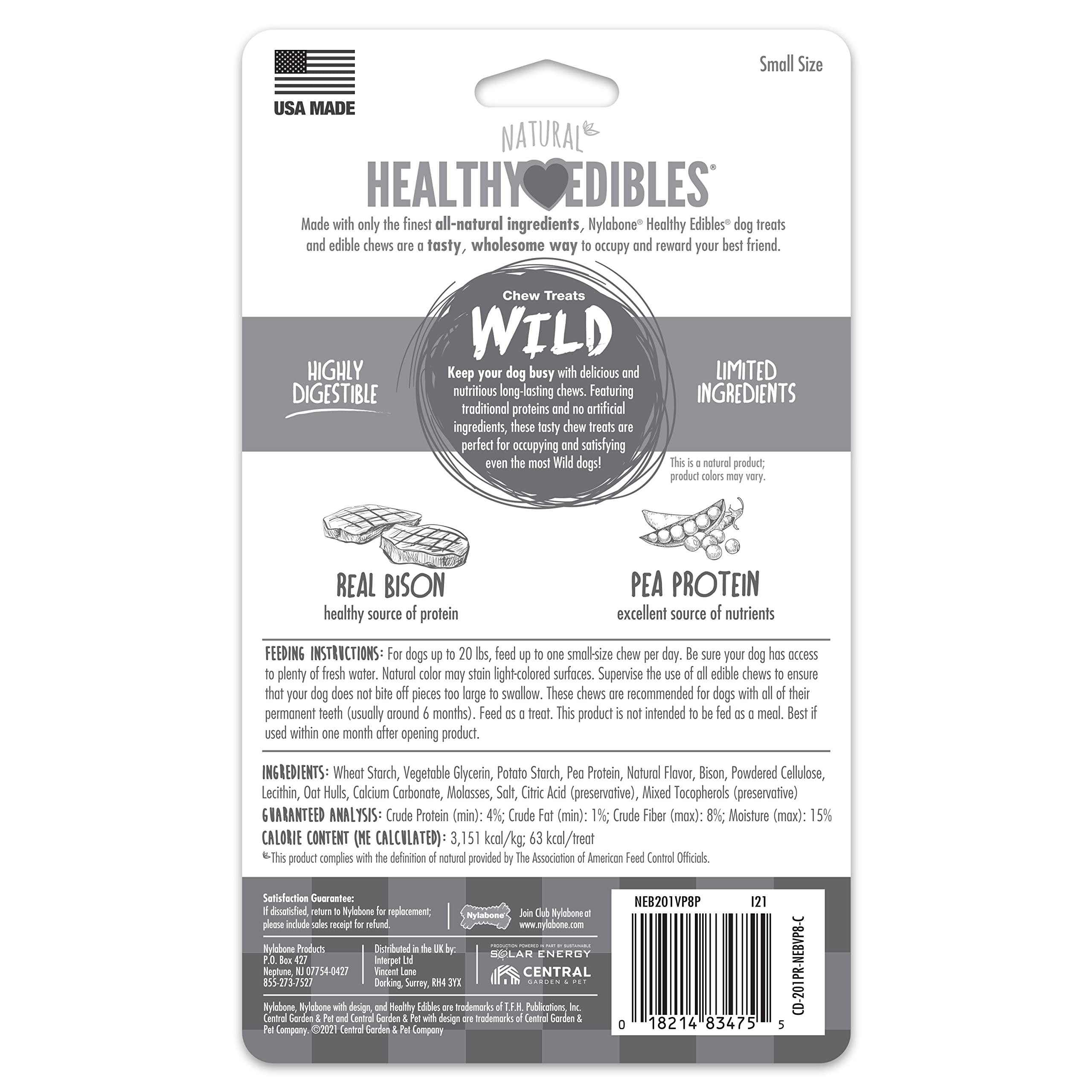 Nylabone Healthy Edibles WILD pack de 8 pièces pour un bon rapport durée-coût.