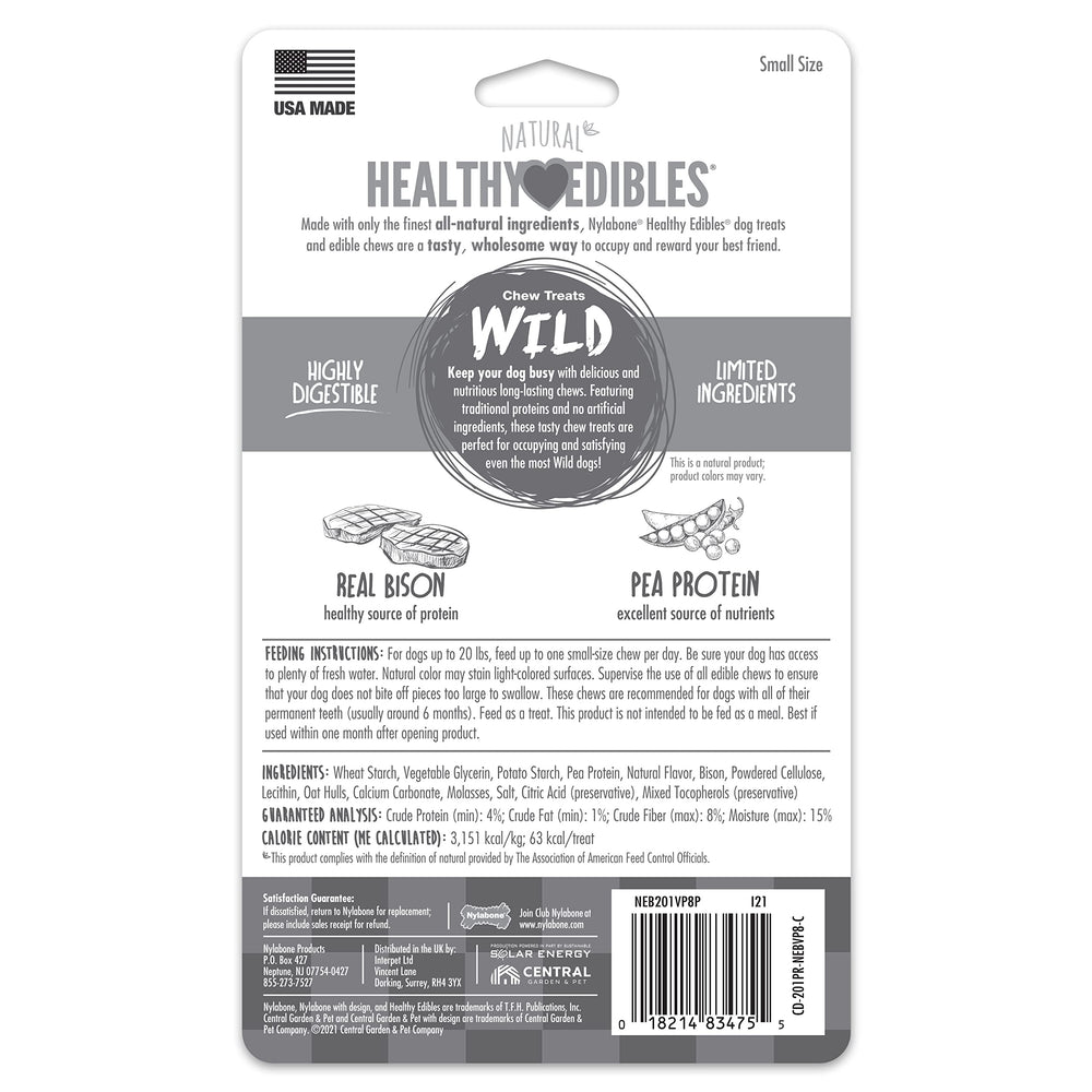 Nylabone Healthy Edibles WILD pack de 8 pièces pour un bon rapport durée-coût.