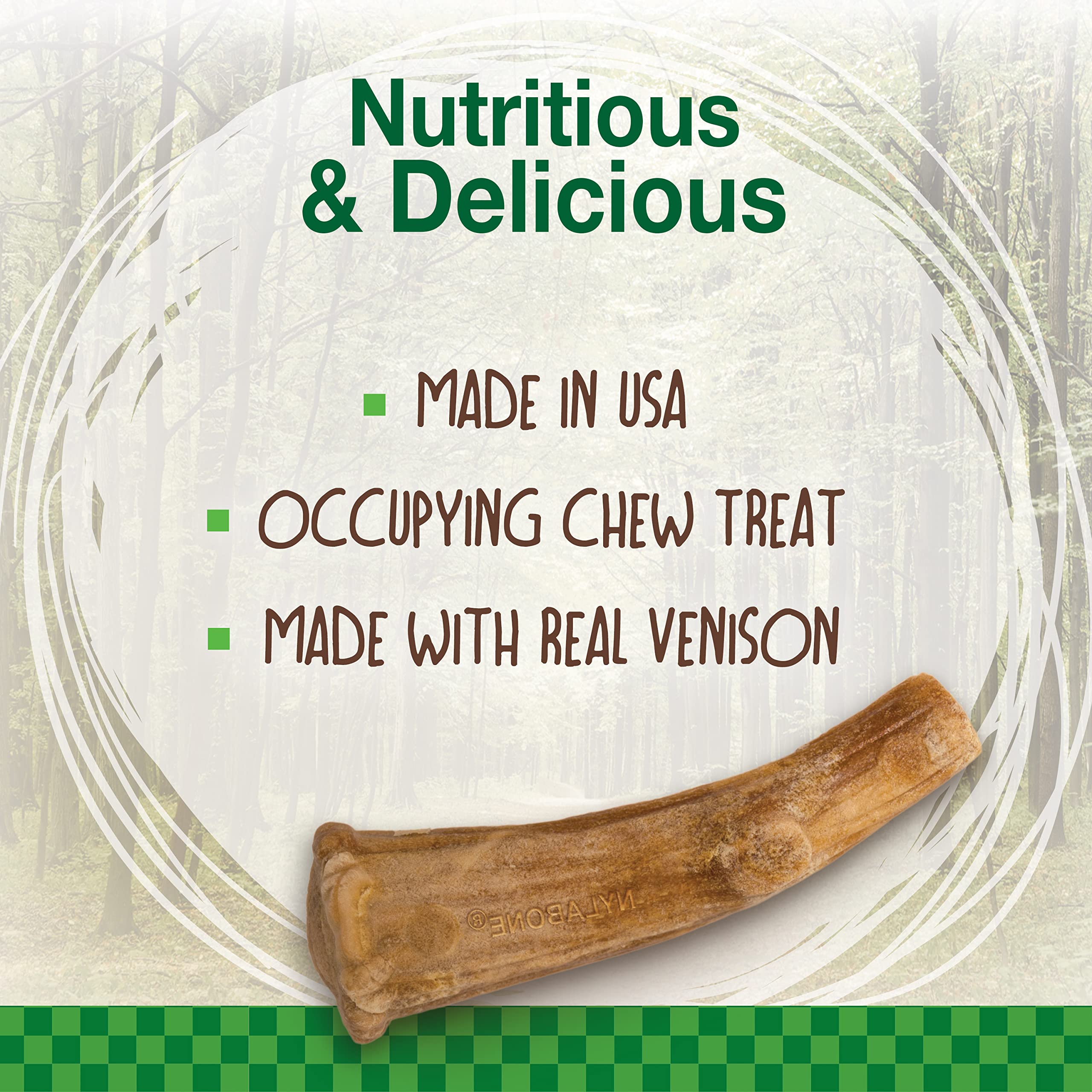 Nylabone Healthy Edibles Wild – saveur venaison naturelle, goût appétissant.
