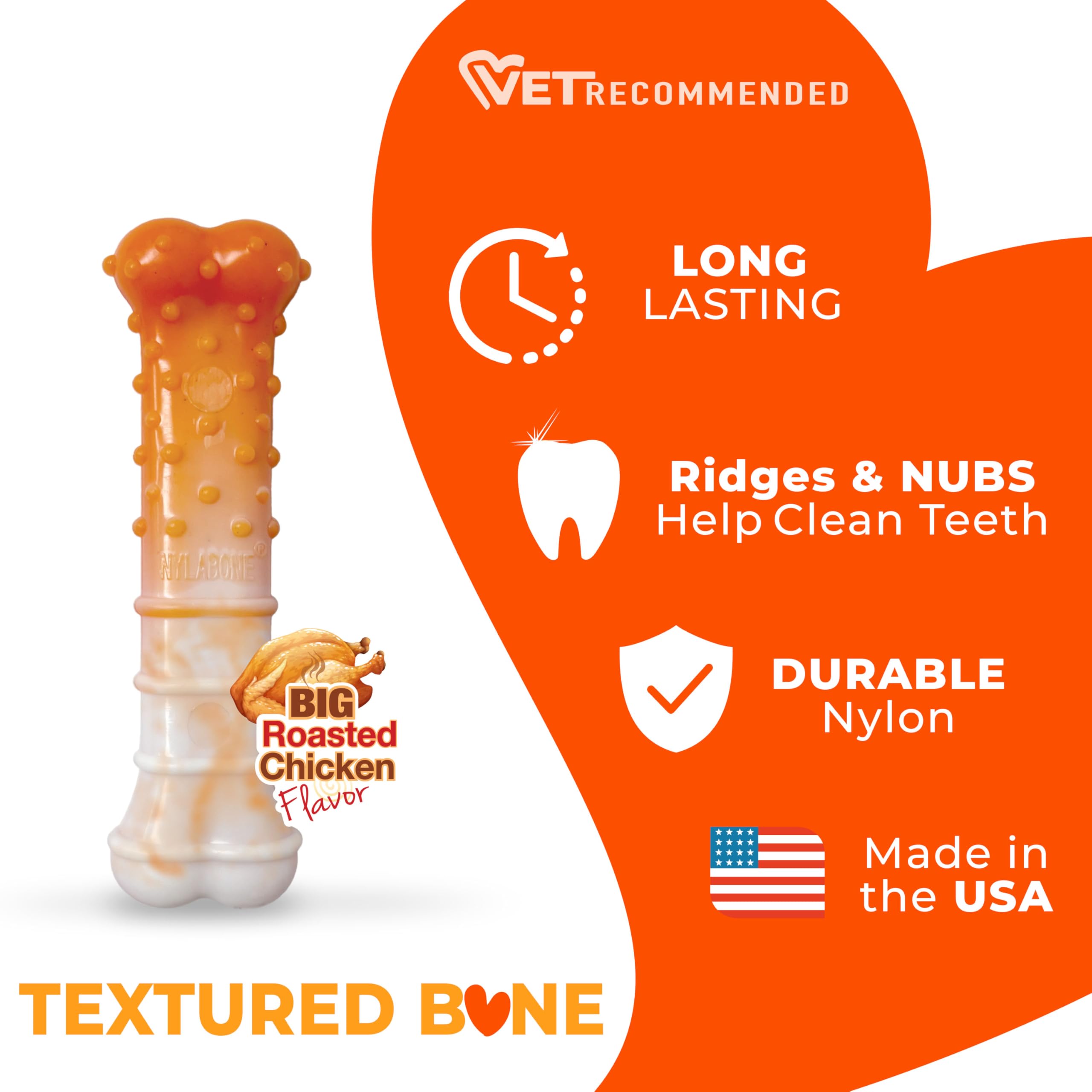 Nylabone jouet-dur-pour-agressifs, conçu pour les mâcheurs puissants et les sessions prolongées.