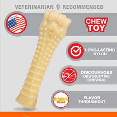 Nylabone jouet durable pour gros chien; idéal pour mordiller sans détruire.