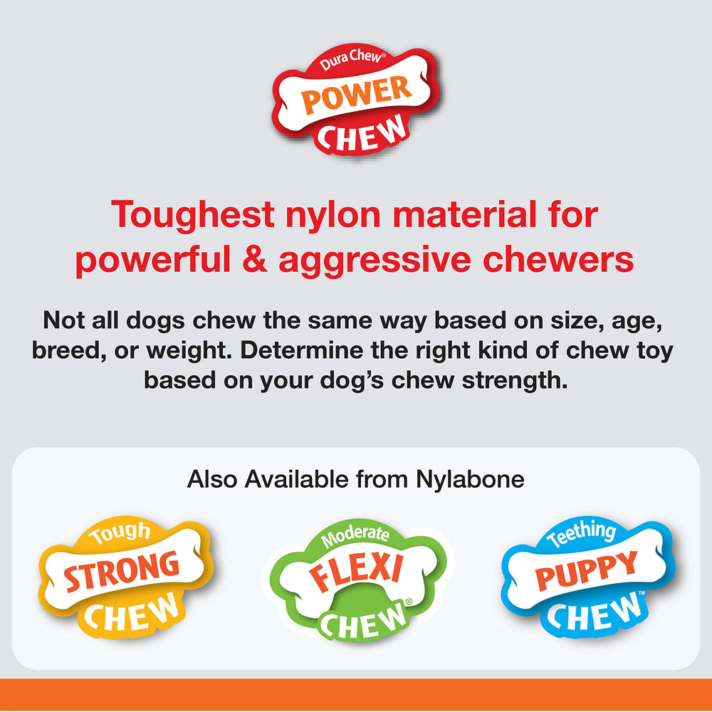 Jouet Nylabone Rib Grand, idéal pour chiens jusqu'à 23 kg
