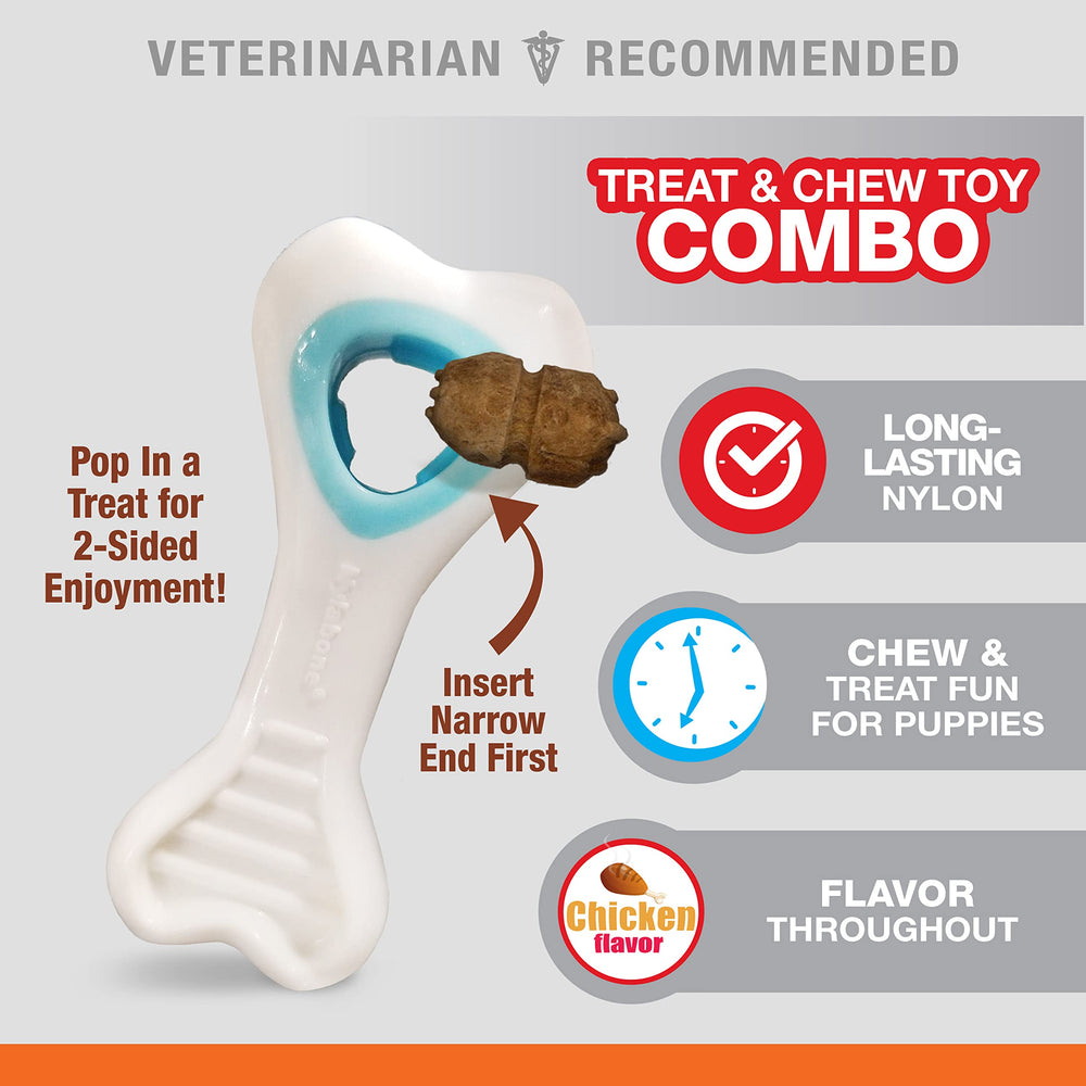 Nylabone Knuckle Bone jouet mordillant chiot gourmand, stimulation et plaisir.