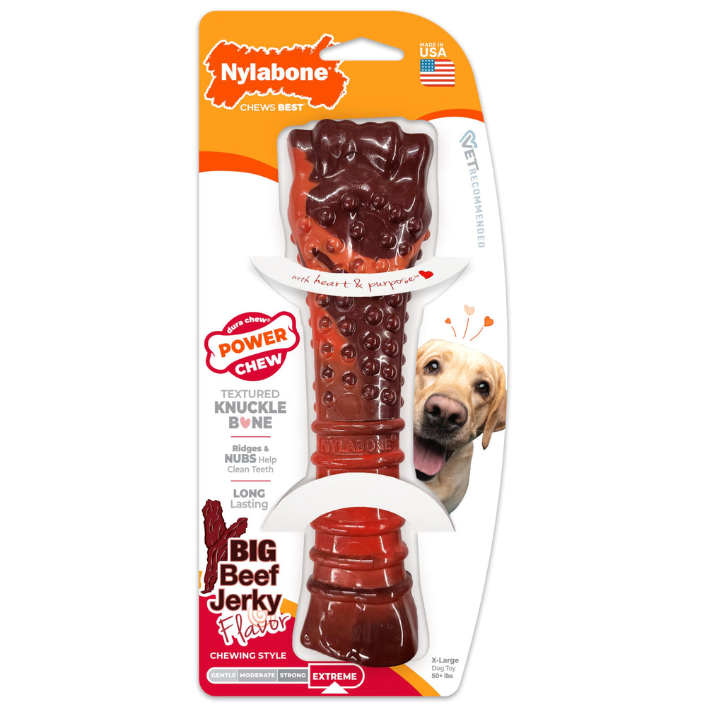 Nylabone Power Chew, fabriqué aux Etats‑Unis (New Jersey).