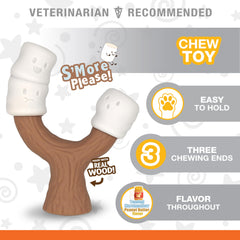 Nylabone Marshmallow Stick bois véritable et texture naturelle.