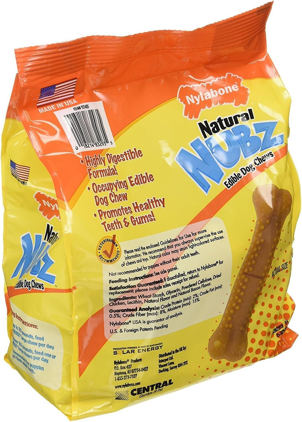 Texture moelleuse des Nylabone Natural Nubz, idéale pour occuper votre chien.