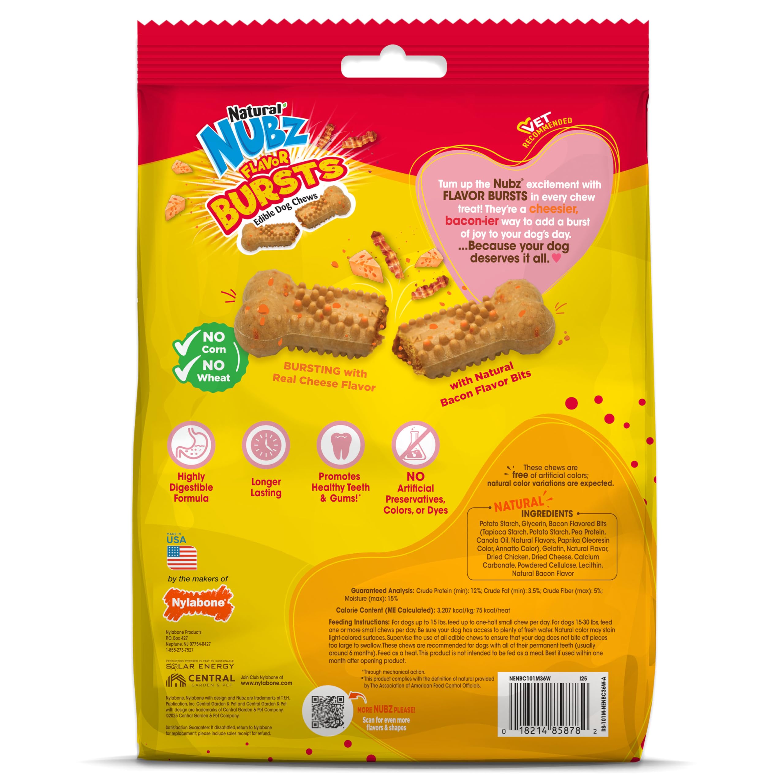 Nylabone Nubz - format petit chien jusqu’à 25 lb.