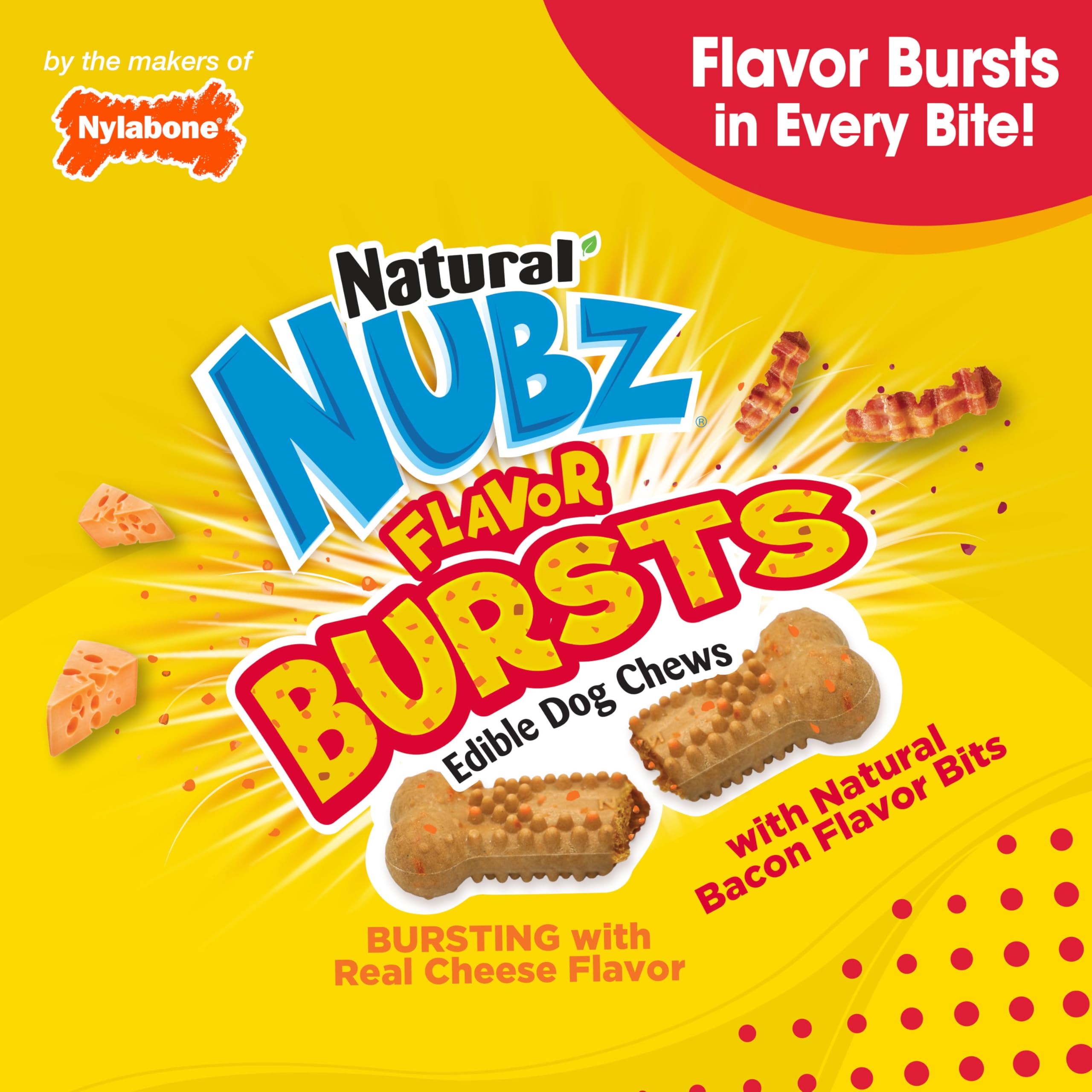 Nylabone Nubz Flavor Bursts: sans colorants artificiels et sans arômes artificiels.