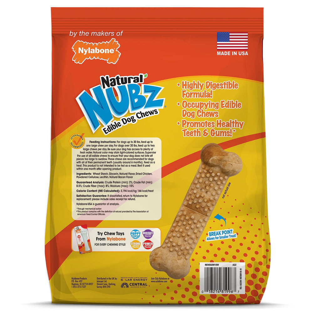 Nylabone Nubz paquet-18-tranches, souligne la valeur et l’abondance