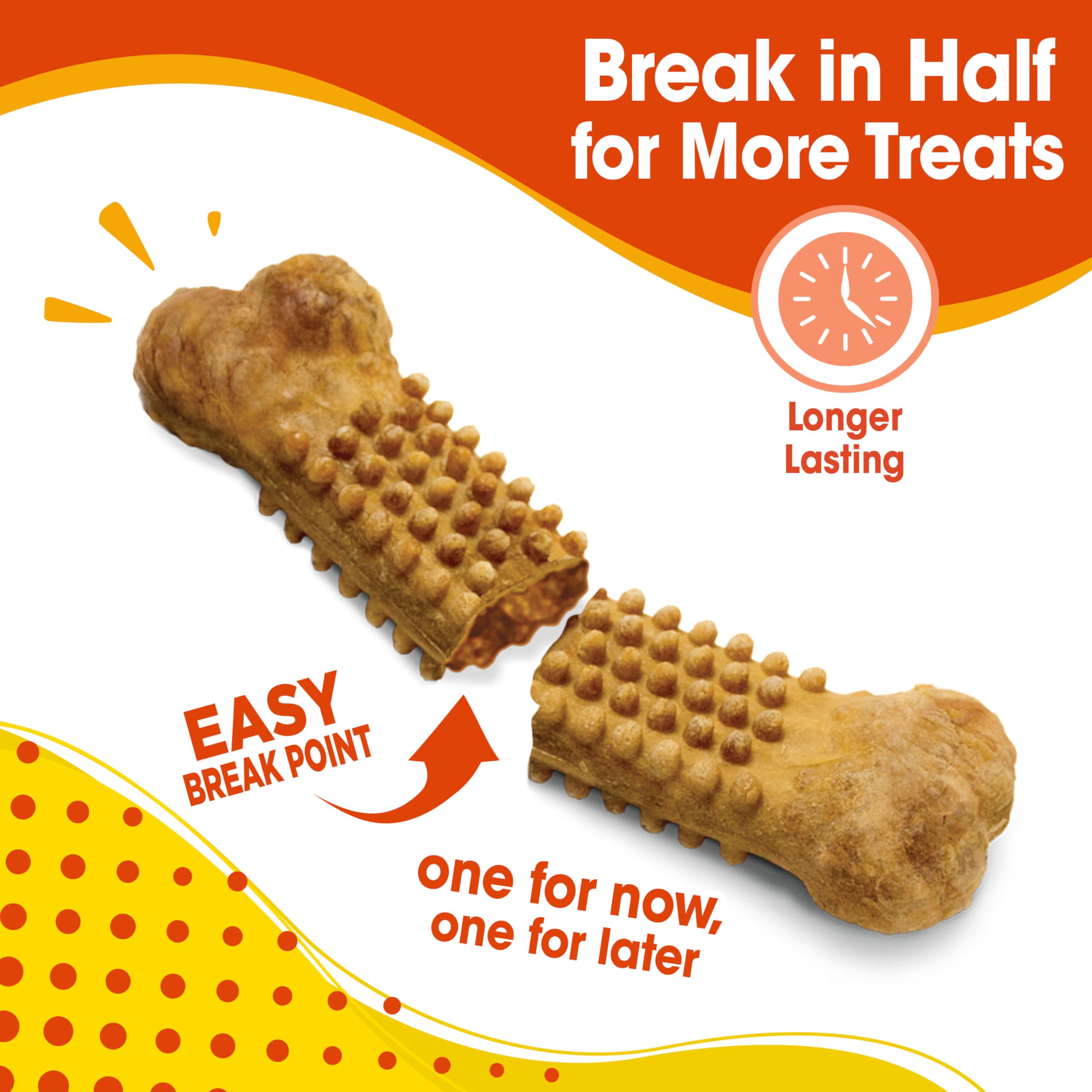 Nylabone Nubz: paquet ouvert montrant la texture et l'invitation à mâcher.