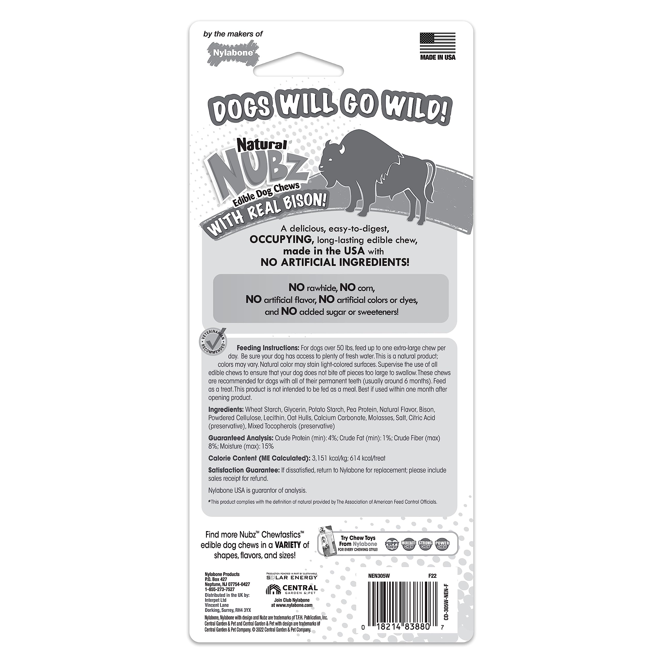 Nylabone Nubz Wild offre une mastication divertissante et occupante
