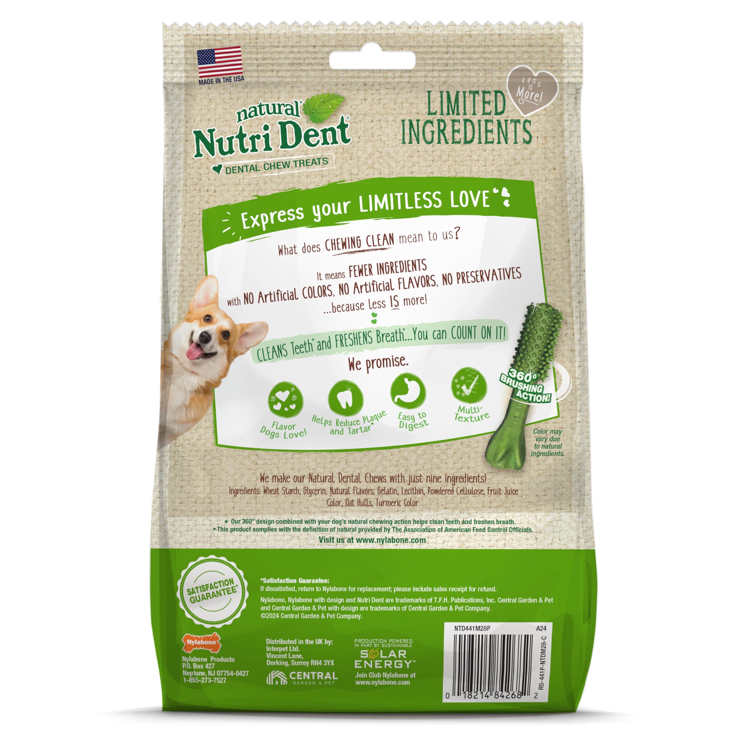 Nylabone Nutri Dent format-petit: idéal pour petites races ou chiots.