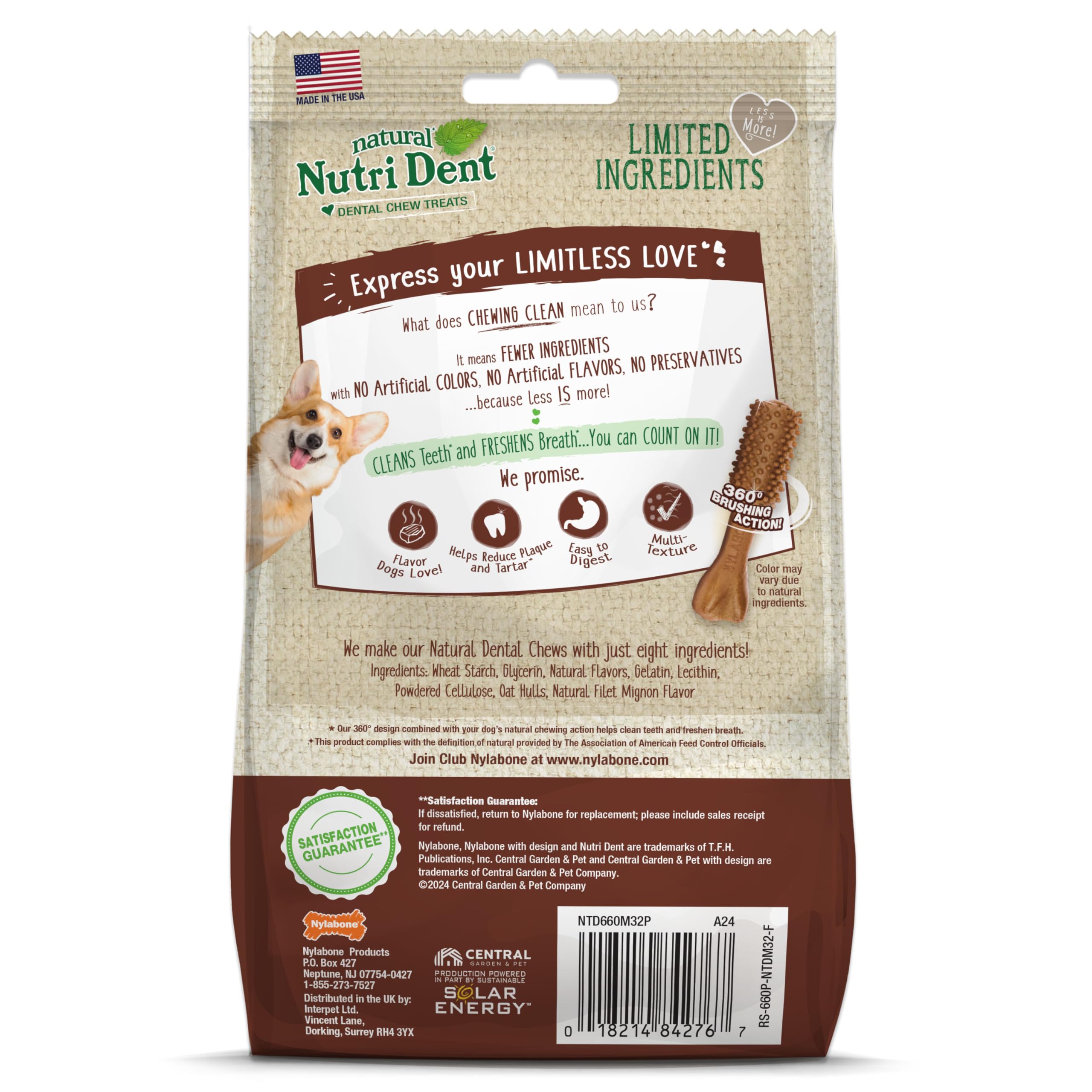 Nylabone Nutri Dent Mini — aide potentielle pour une haleine fraîche.