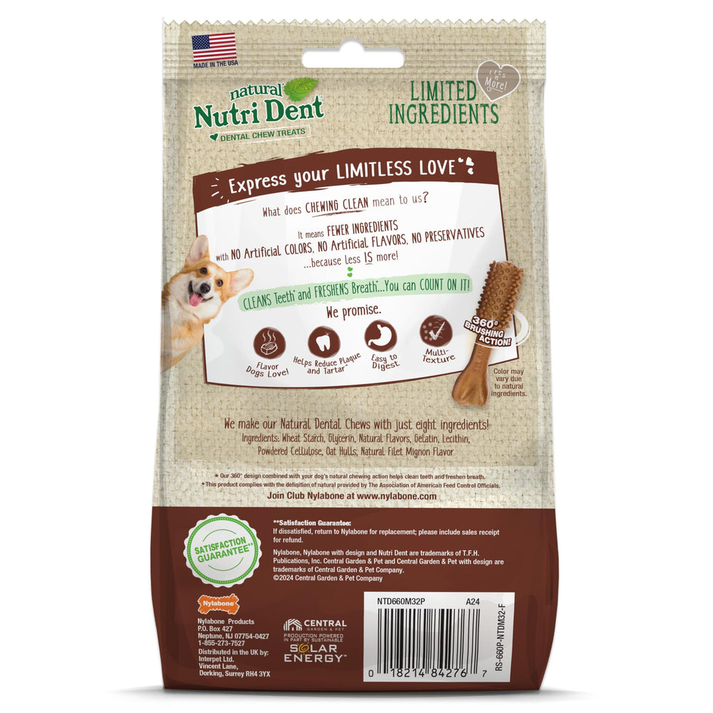 Nylabone Nutri Dent Mini — aide potentielle pour une haleine fraîche.