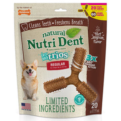 Nylabone Nutri Dent, triple brossage 360, améliore le nettoyage pendant la mastication.