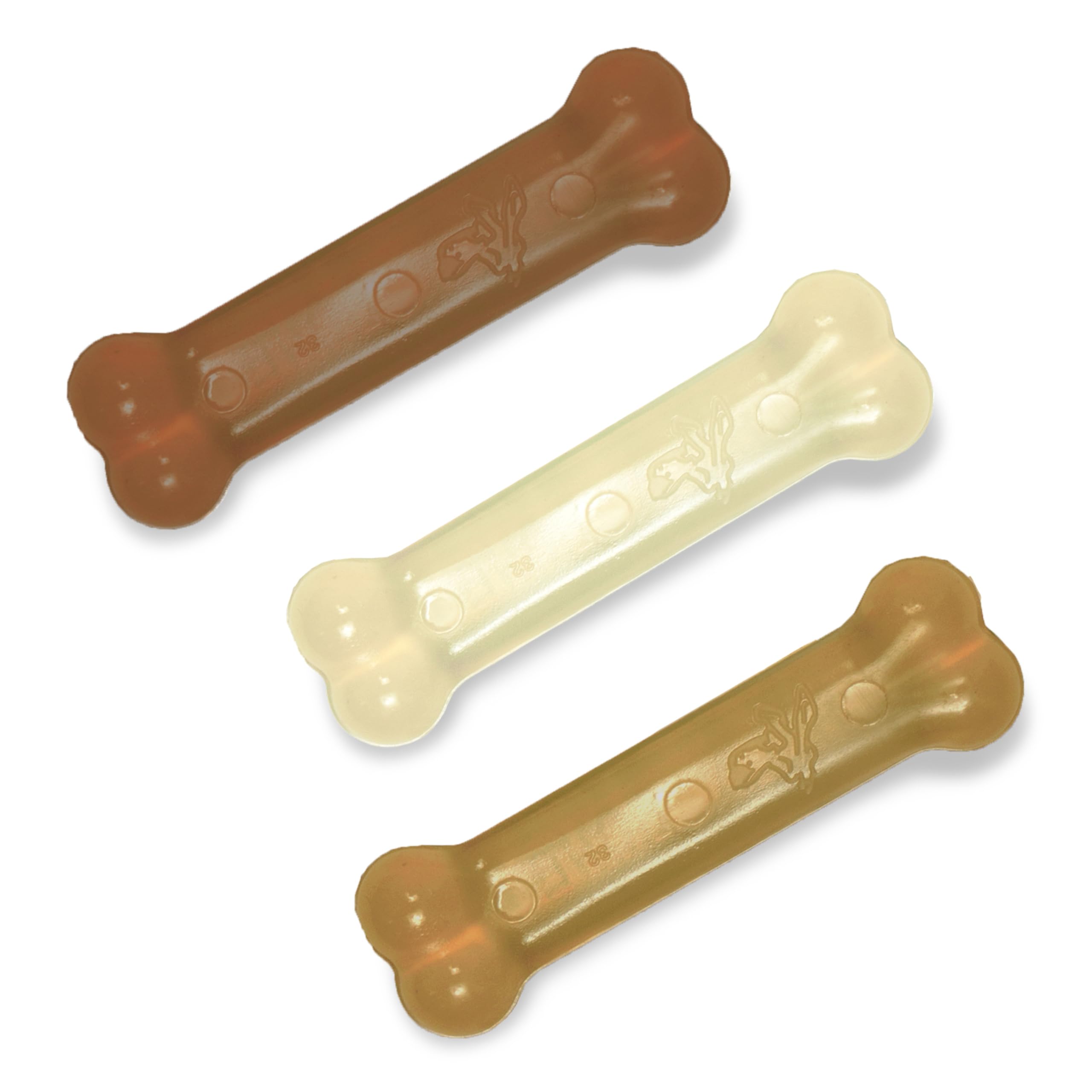 Nylabone os-flexi à mâcher, gros plan sur texture moelleuse, idéale pour mastication modérée.