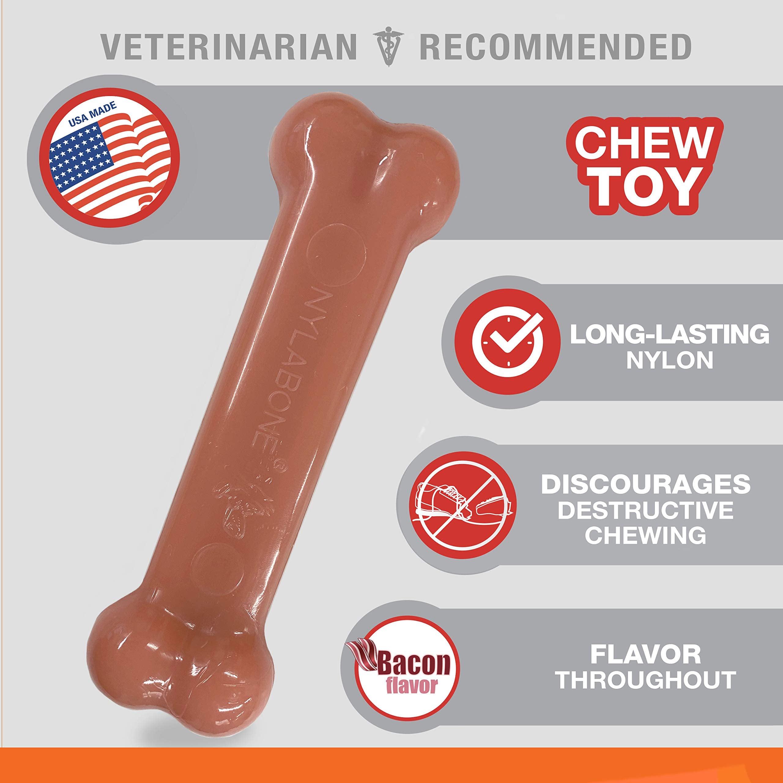 Nylabone Original os-classique-poulet: forme emblématique, goût savoureux lors des sessions.
