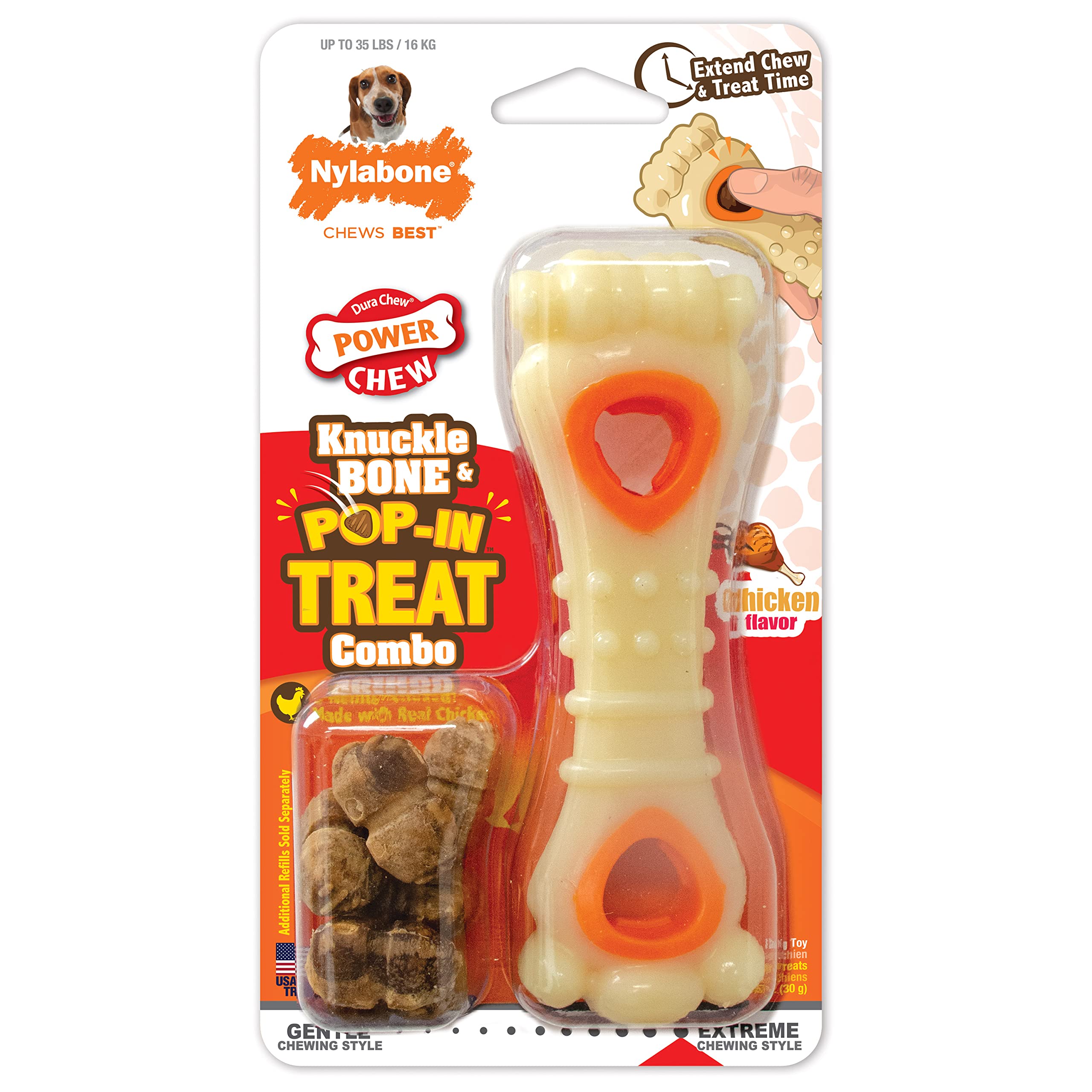 Nylabone Os articulé – jouet mordant pour chien moyen, divertissement durable.