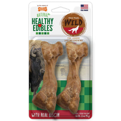 Nylabone os-bison naturel pour chien, favorise une mastication saine