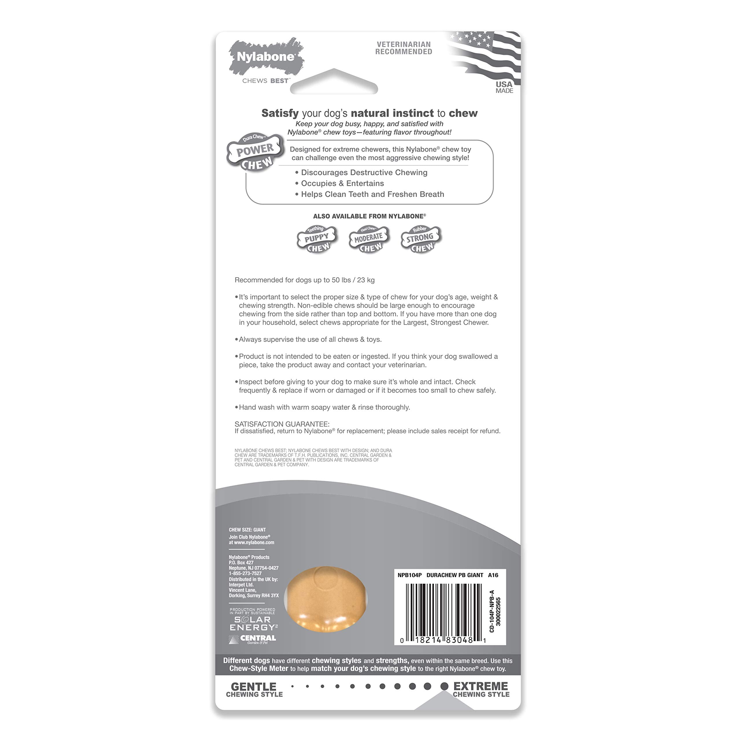 Nylabone Power Chew design-unique, textures variées pour stimuler les mâchouilleurs.