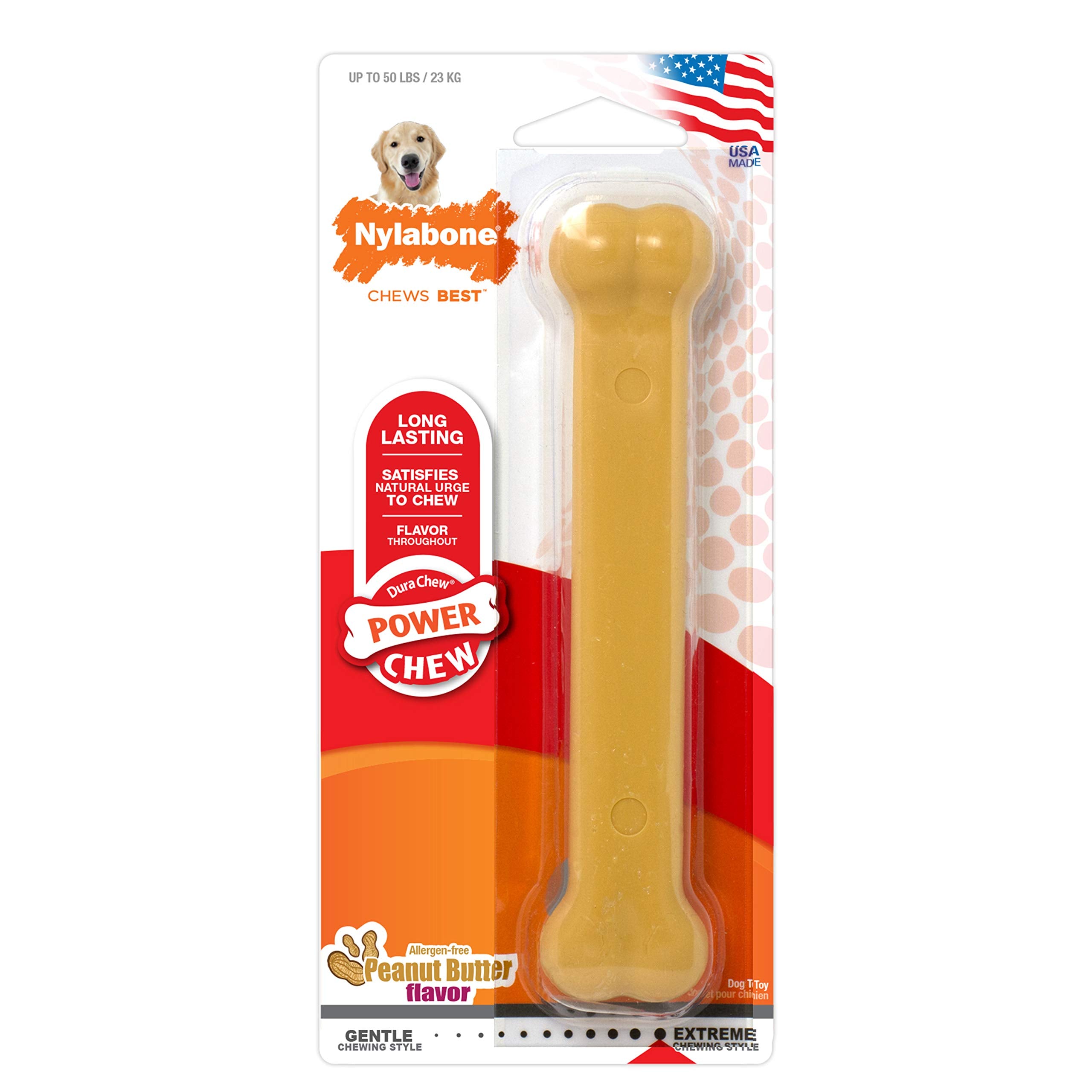 Nylabone Power Chew longue-duree, pour des sessions de mâchage prolongées.