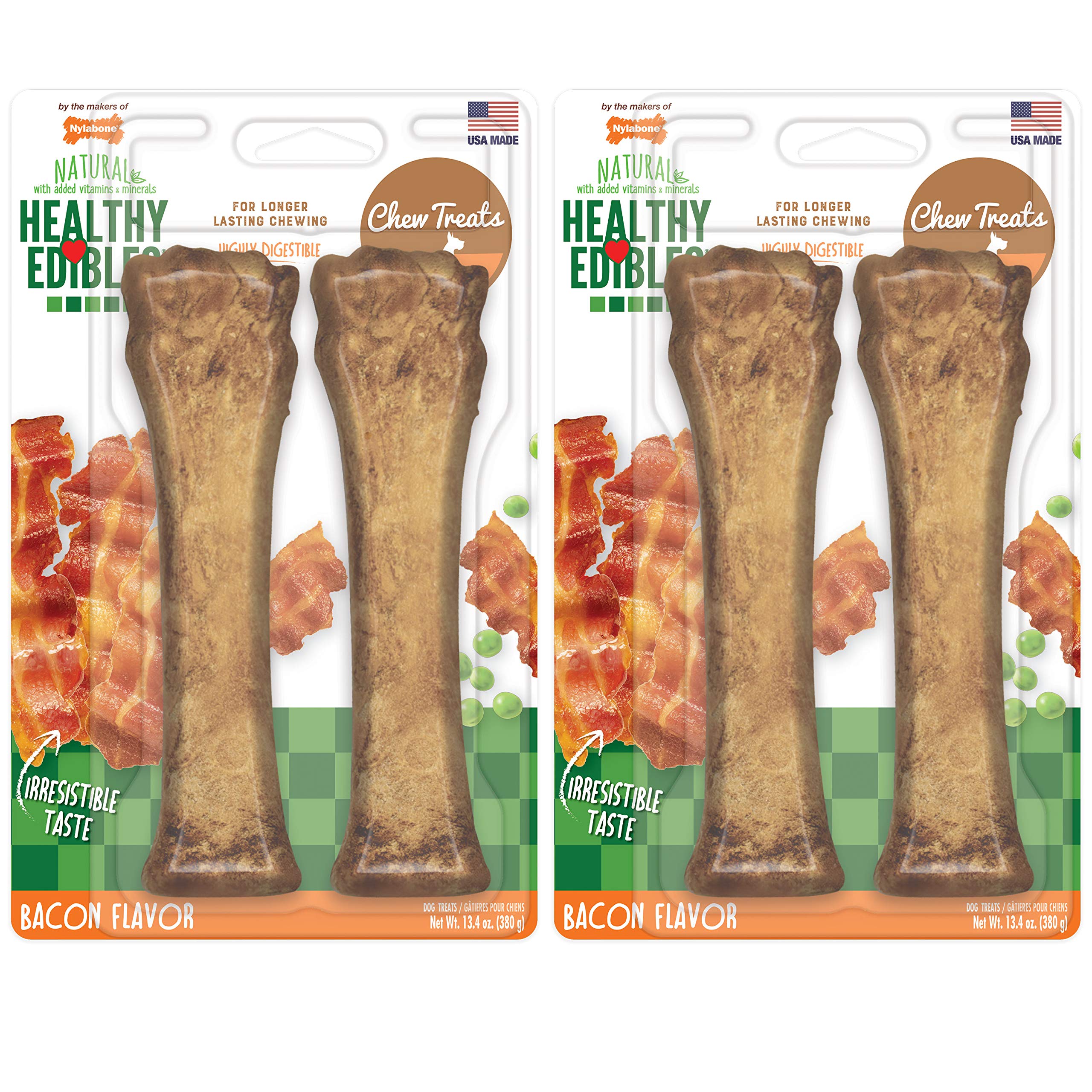 Nylabone os durables saveur boeuf roti et poulet pour chiens actifs.