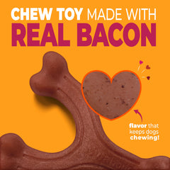Nylabone Wishbone en bacon, robuste pour mâcheurs forts et actifs.
