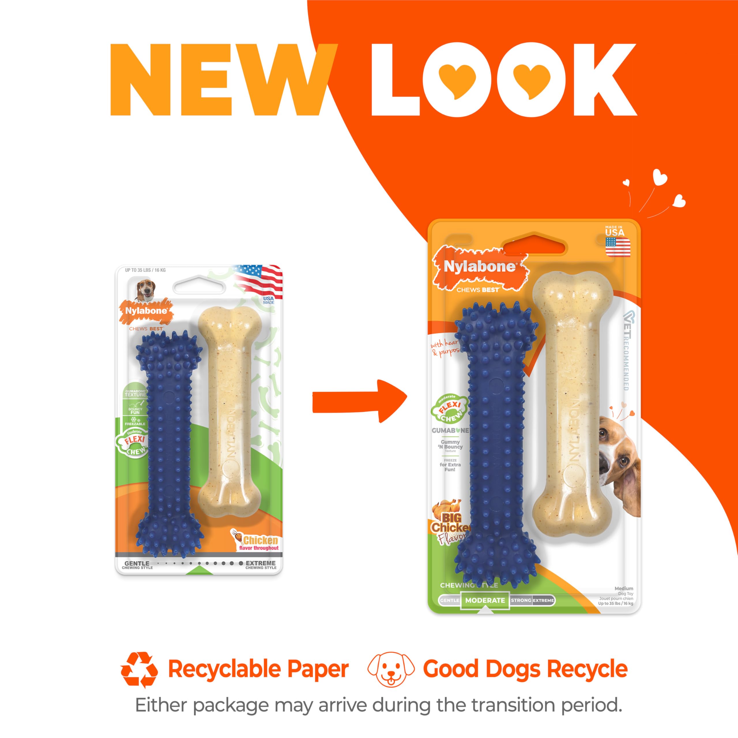 Nylabone Os Flexible Douce, idéal pour chiens seniors et mâches douces