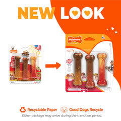 Nylabone Os Original – saveur crêpes et saucisses pour stimulation et plaisir.