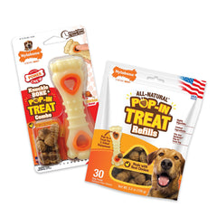 Jouet nylabone Os-poignet avec friandises emboîtables pour chiens moyens.