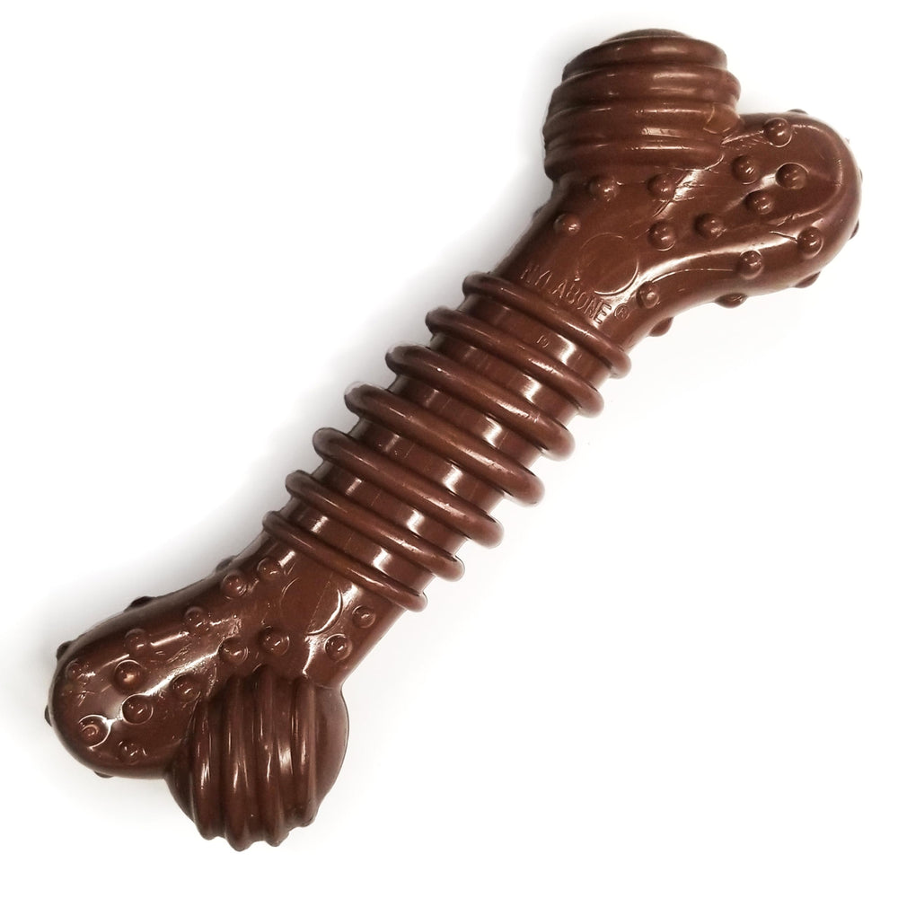 Jouet Nylabone os à rainures pour petit chien, nettoyage dents possible lors des morsures.