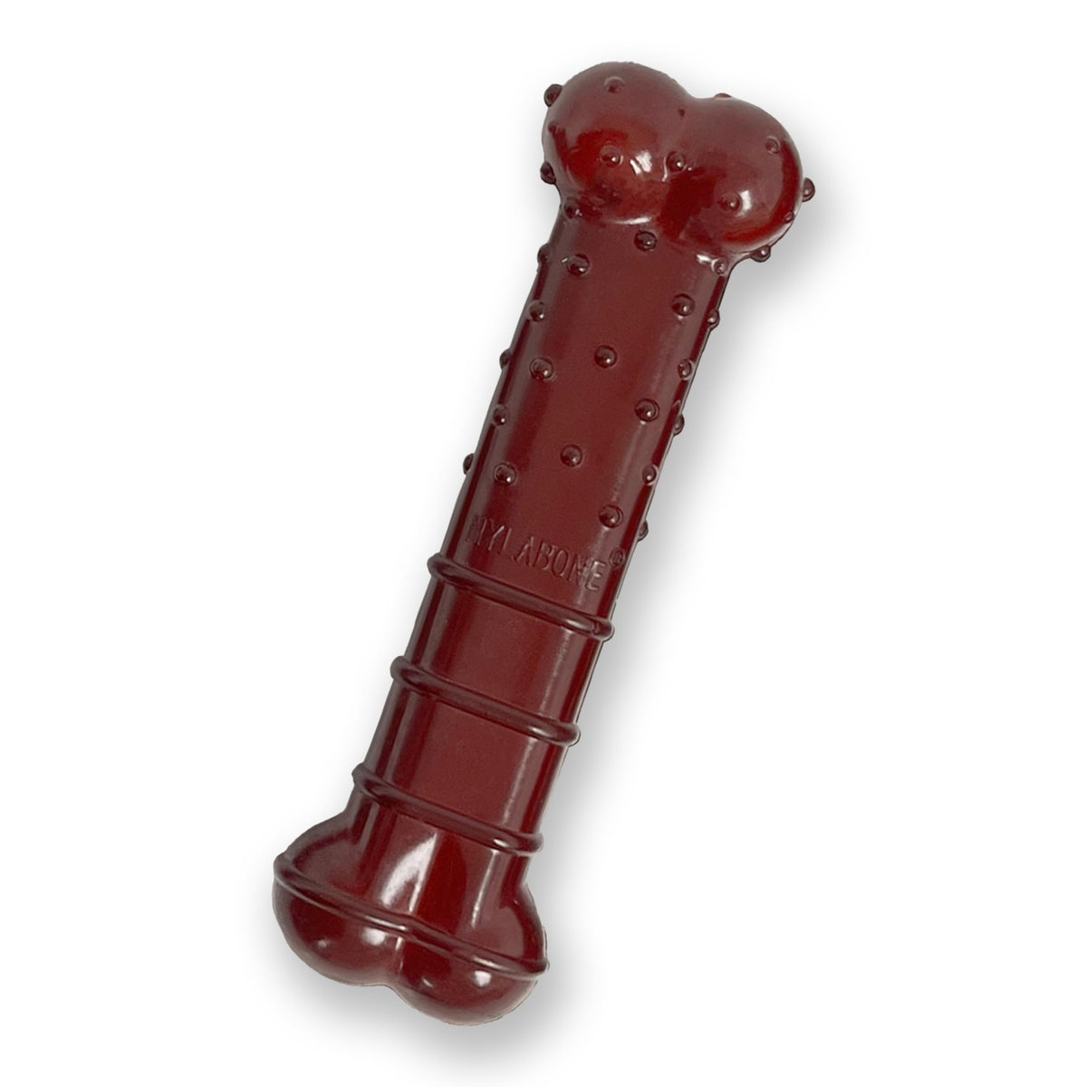 Nylabone os-texturé bacon extérieur, mastication longue et satisfaisante.