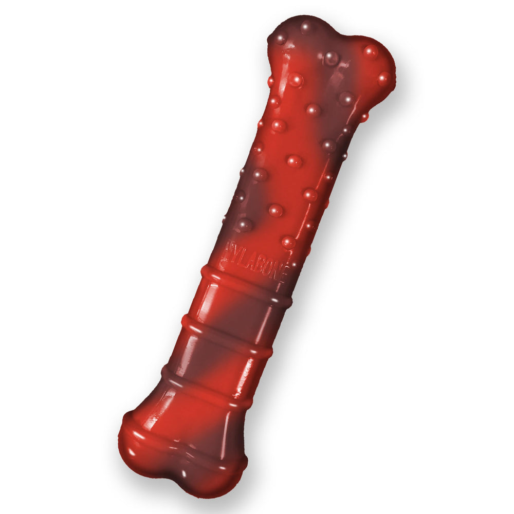 Nylabone Os texturé Power Chew, face du jouet, amuse et occupe votre chien.