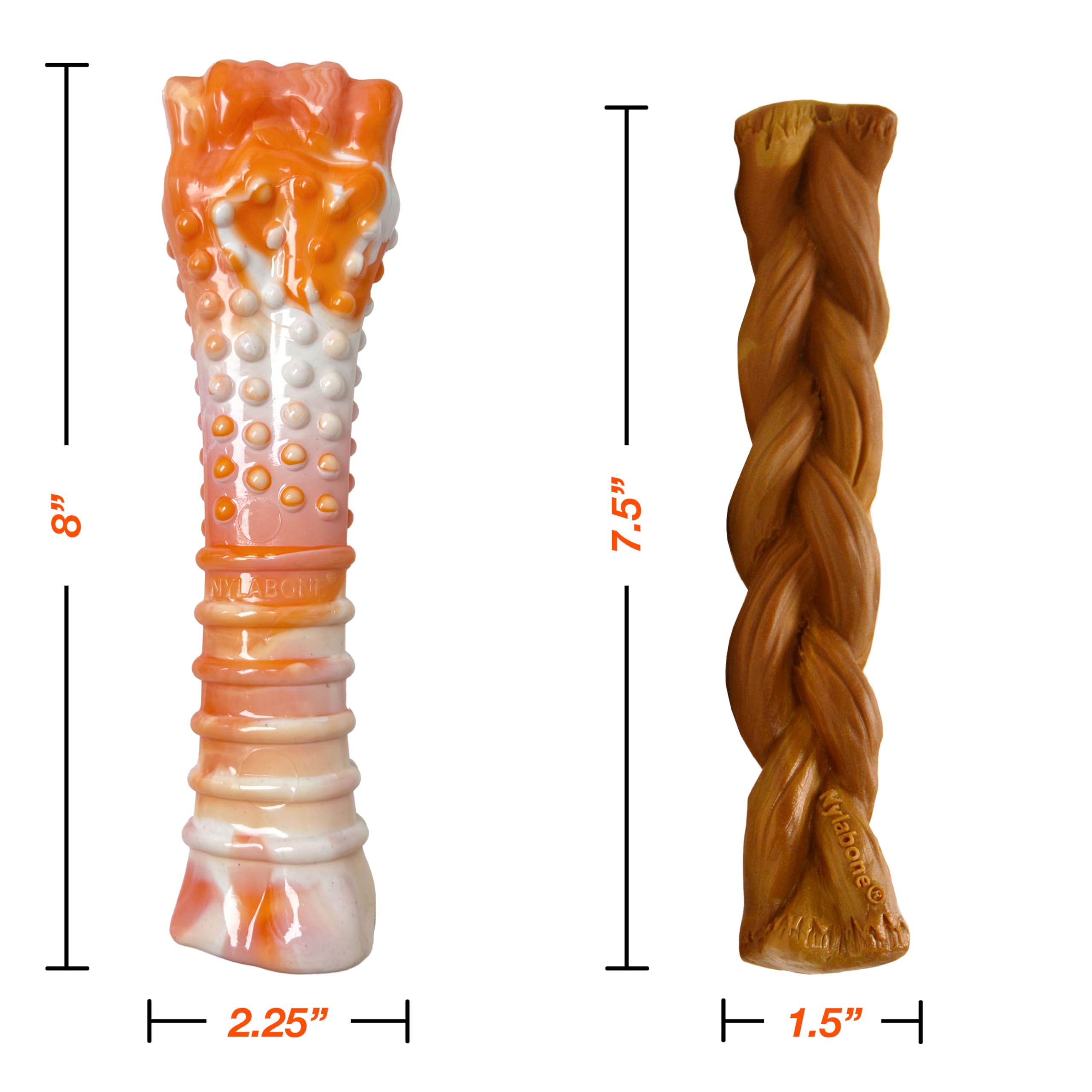 Nylabone pack deux jouets pour double plaisir et variété.