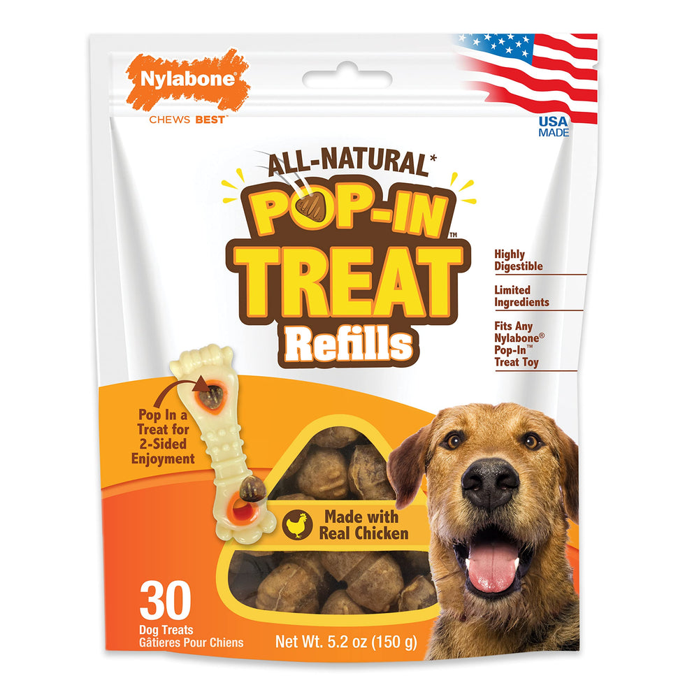 Nylabone Pop-In remplissage friandises poulet pour jouet, mastication longue