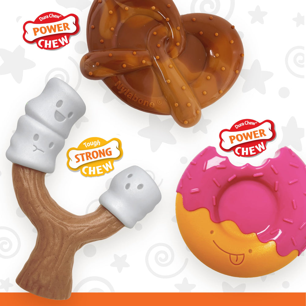 Nylabone Power Chew – beurre de cacahuète : goût apprécié, stimule la mastication et occupe les chiens forts.