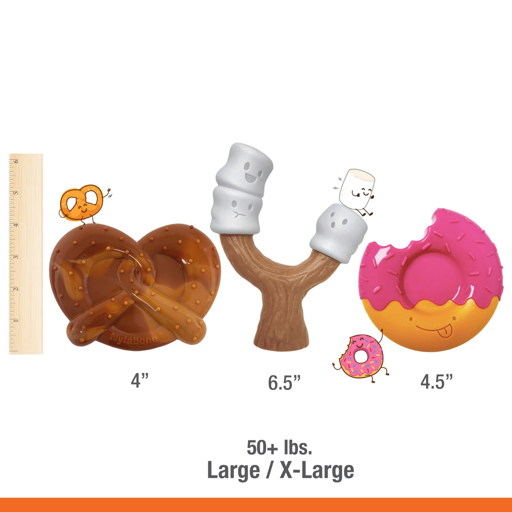 Nylabone Power Chew – donut masticable : jouet et friandise, stimulant l’activité.