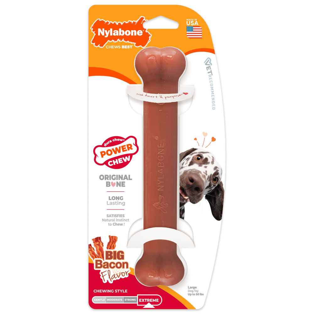 Nylabone Power Chew forme os classique, idéal pour divertir et occuper.