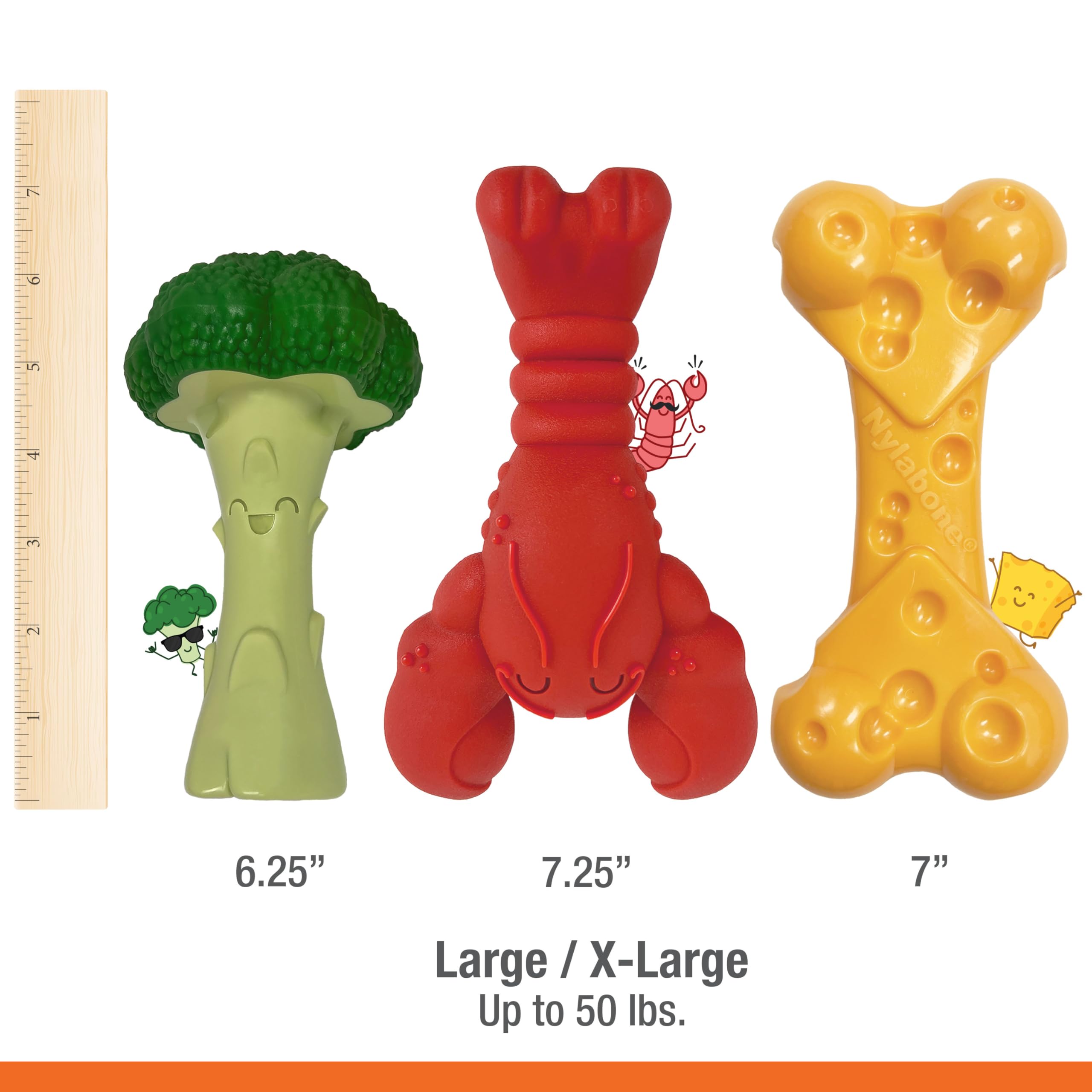 Nylabone Power Chew – textures-dentaires: rainures et bosses pour la mastication.