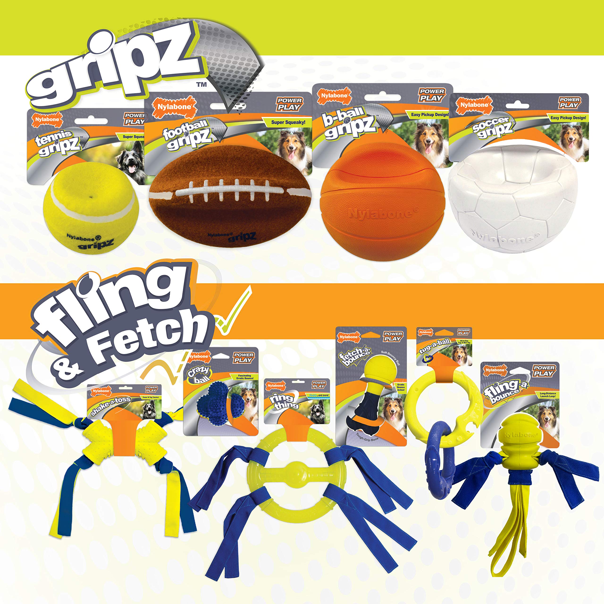 Nylabone Power Play Crazy Ball convient à tous les âges canins.